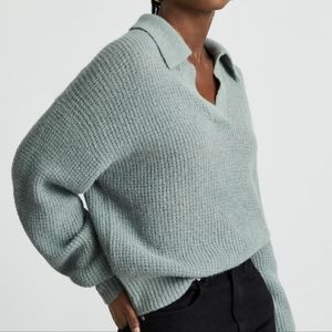 Everlane Alpaca Waffle Stitch Polo